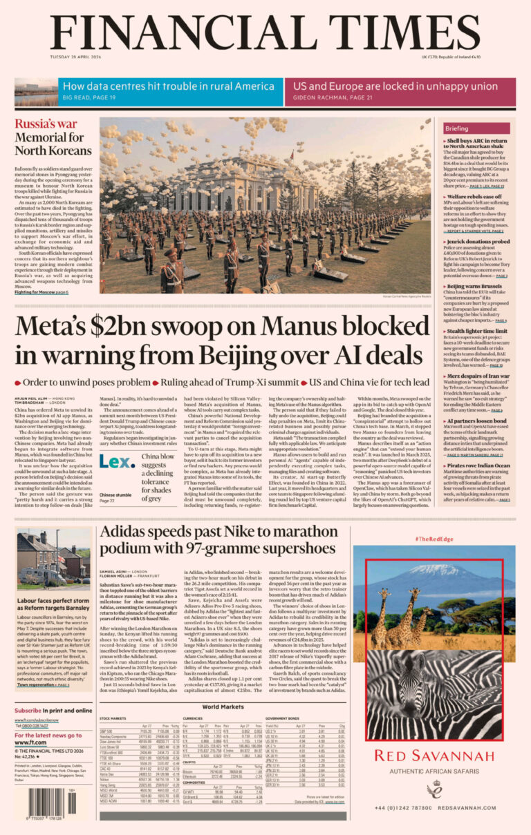 Financial Times UK 28 April 2026 Financial Times UK Kitap Kapağı