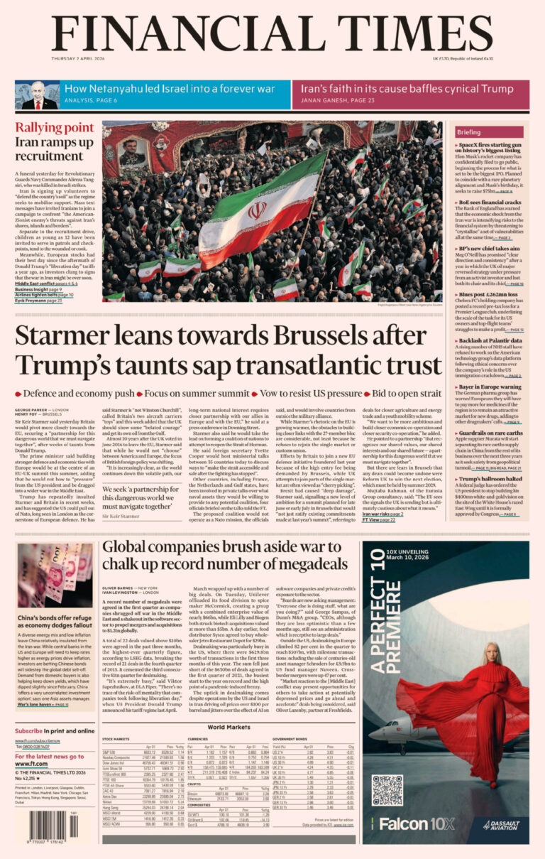Financial Times UK April 02 2026 Financial Times UK Kitap Kapağı