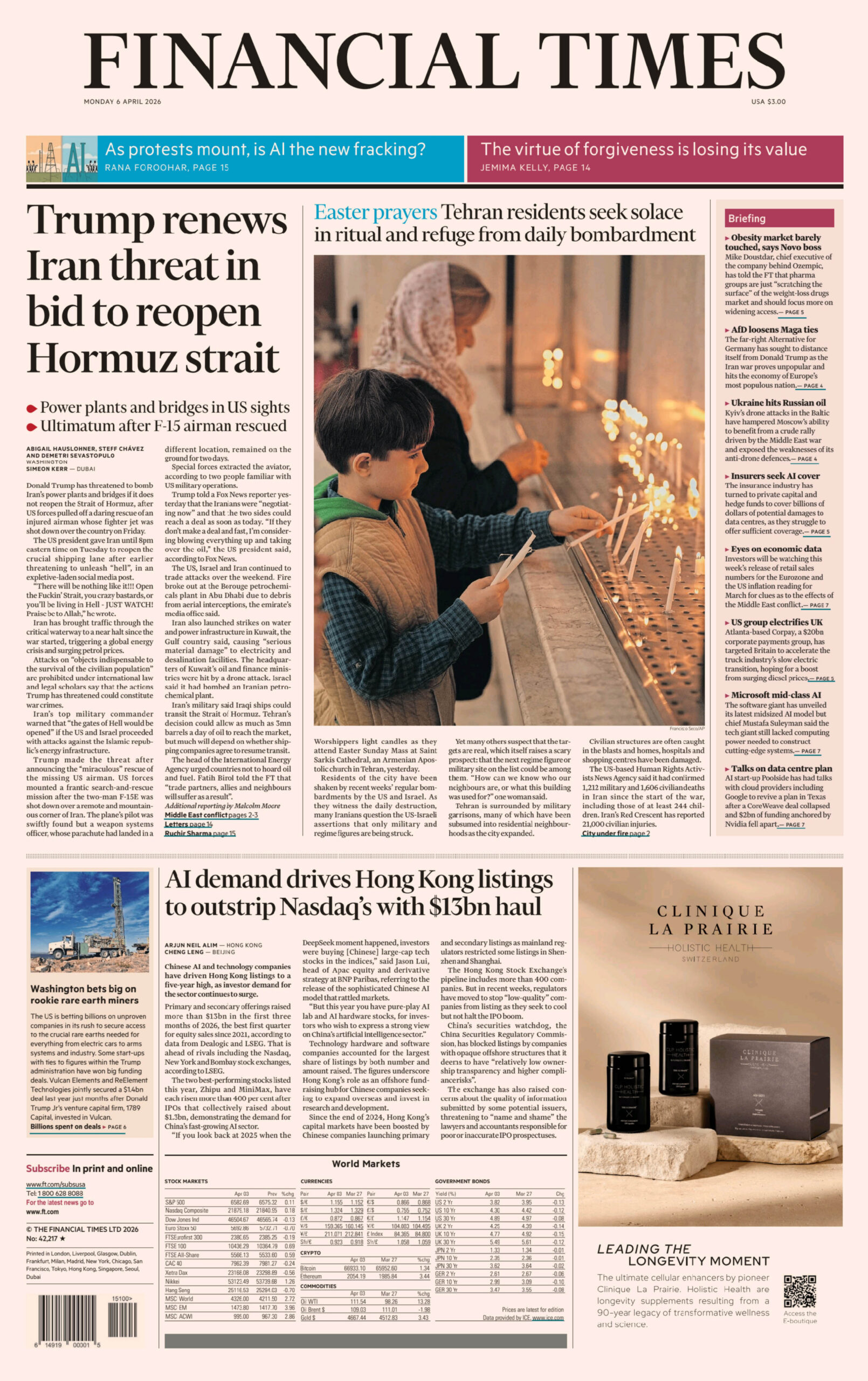 Financial Times USA April 06 2026 PDF Download