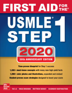 First Aid for the USMLE Step 1 2020, 30th Anniversary Edition Tao Kitap Kapağı