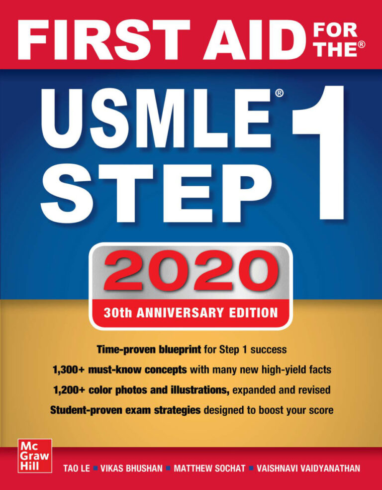 First Aid for the USMLE Step 1 2020, 30th Anniversary Edition Tao Kitap Kapağı