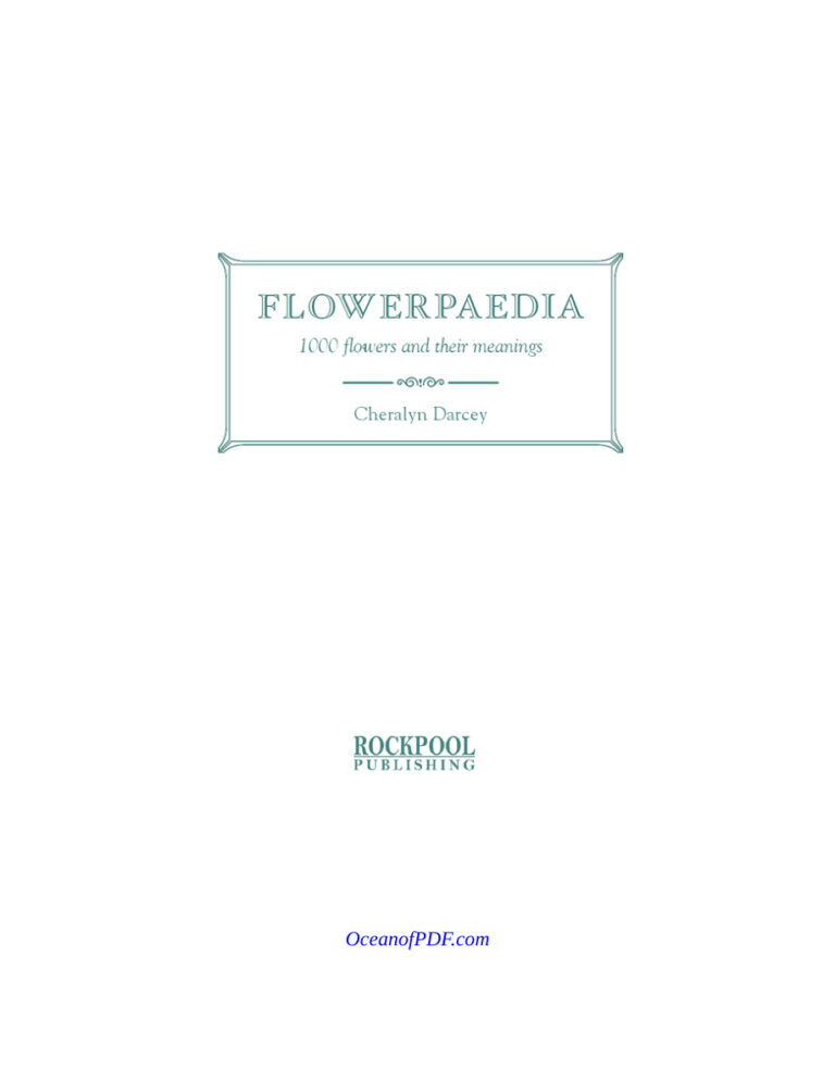 Flowerpaedia Cheralyn Darcey Kitap Kapağı