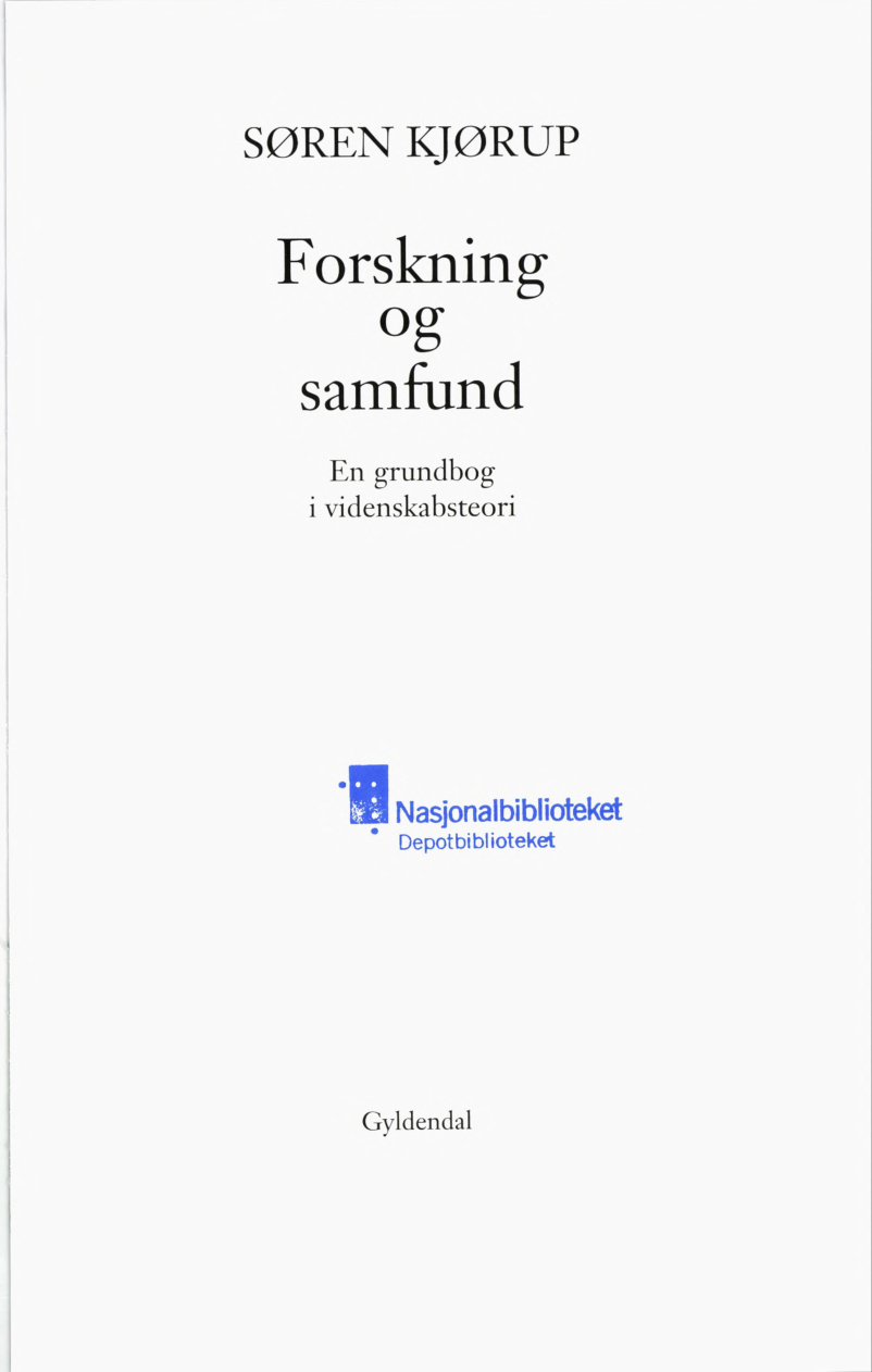 Forskning og samfund: en grundbog i videnskabsteori PDF Download