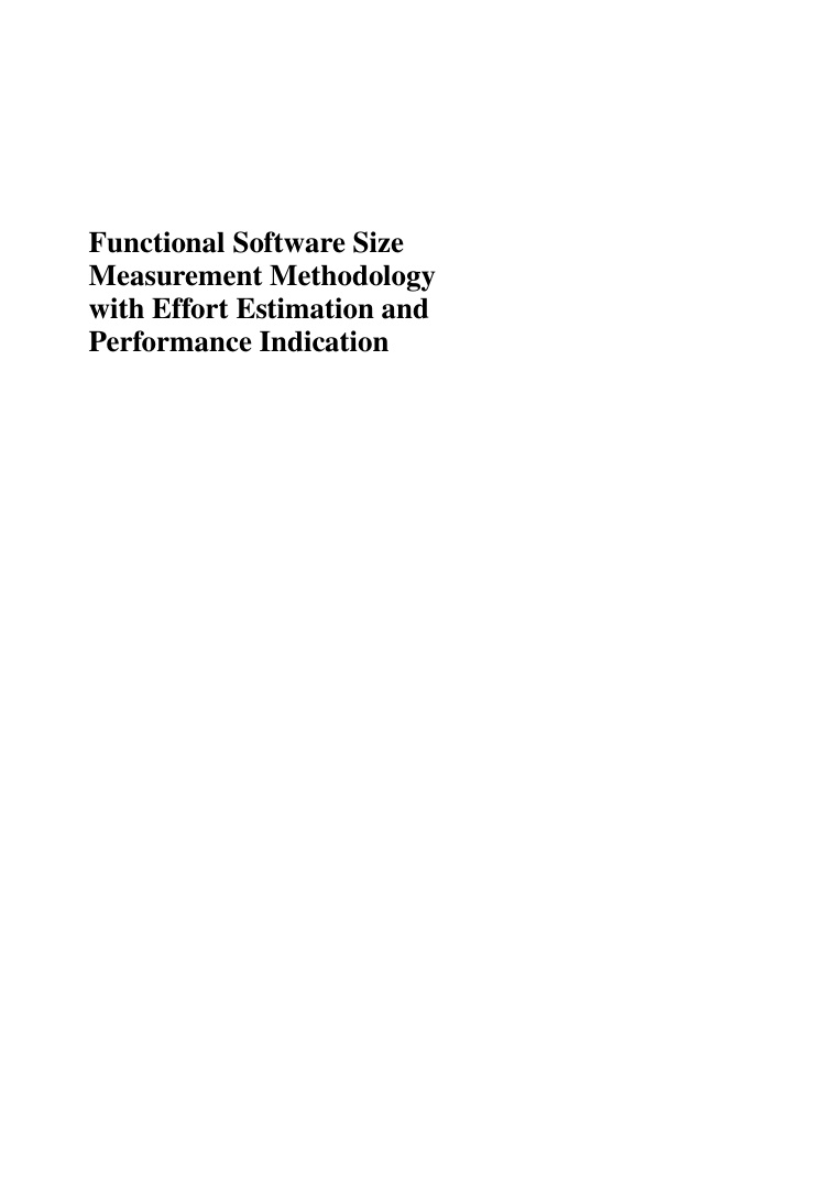 Functional Software Size Mesurement Kitap Kapağı