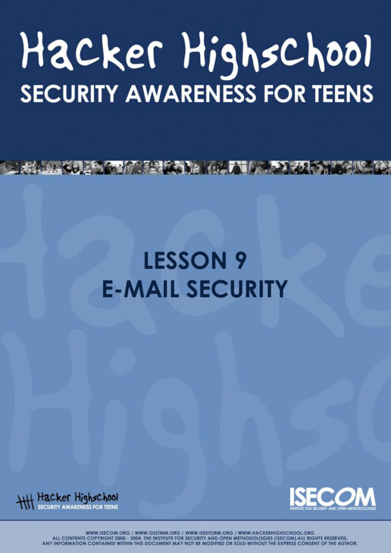 HHS.09 Hackers High School Email Security Kitap Kapağı