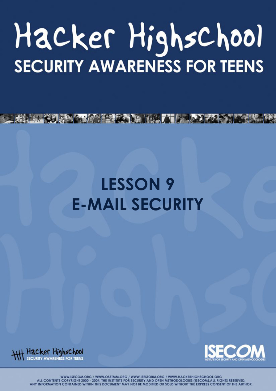 Hackers High School: Email Security PDF Download