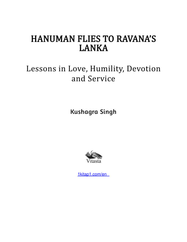Hanuman flies to ravanas lanka Kushagra singh Kitap Kapağı