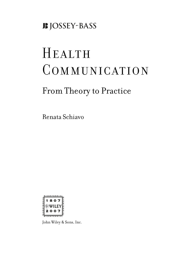 Health Communication From Theory to Practice R Z Library Kitap Kapağı