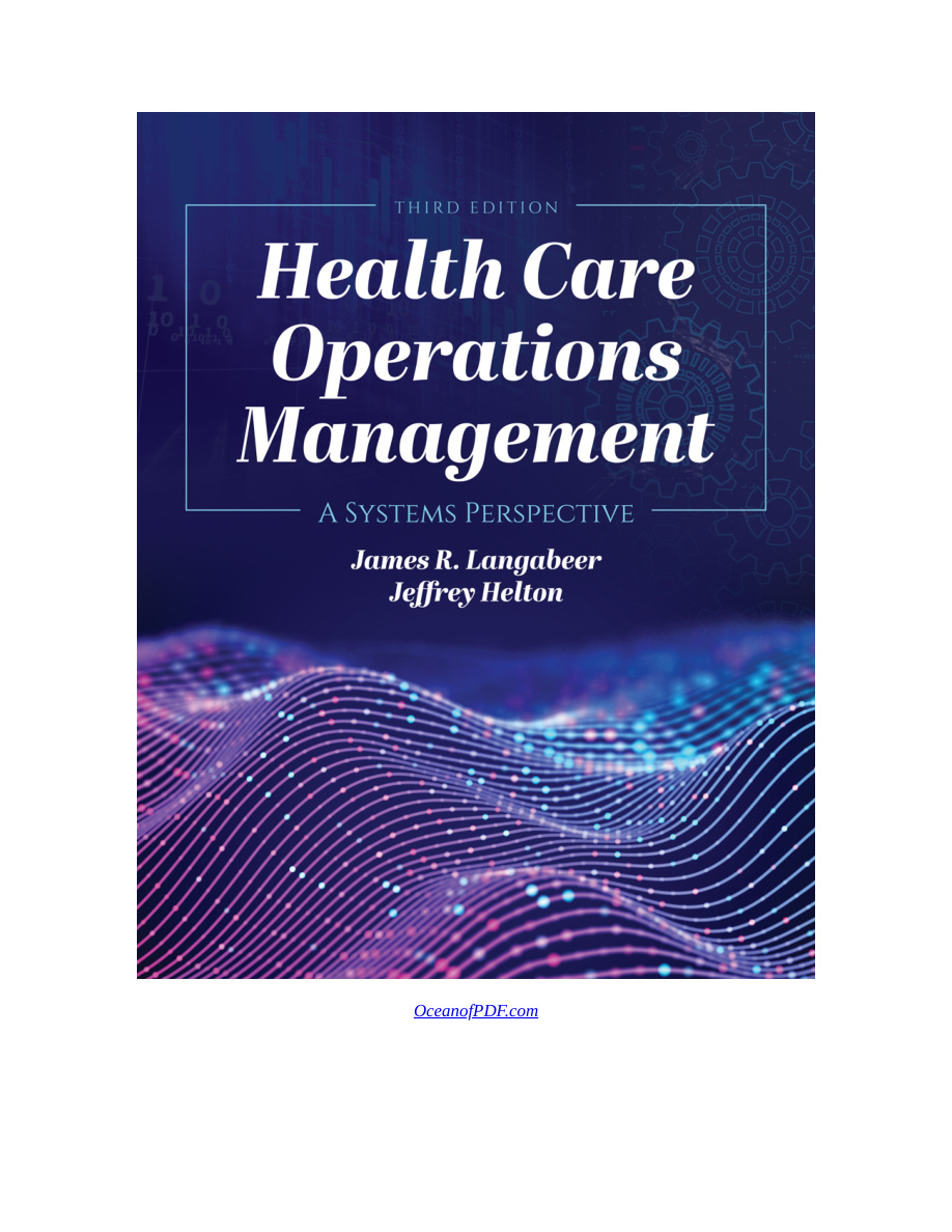 Health care Operations Management A system Perspective PDF Download
