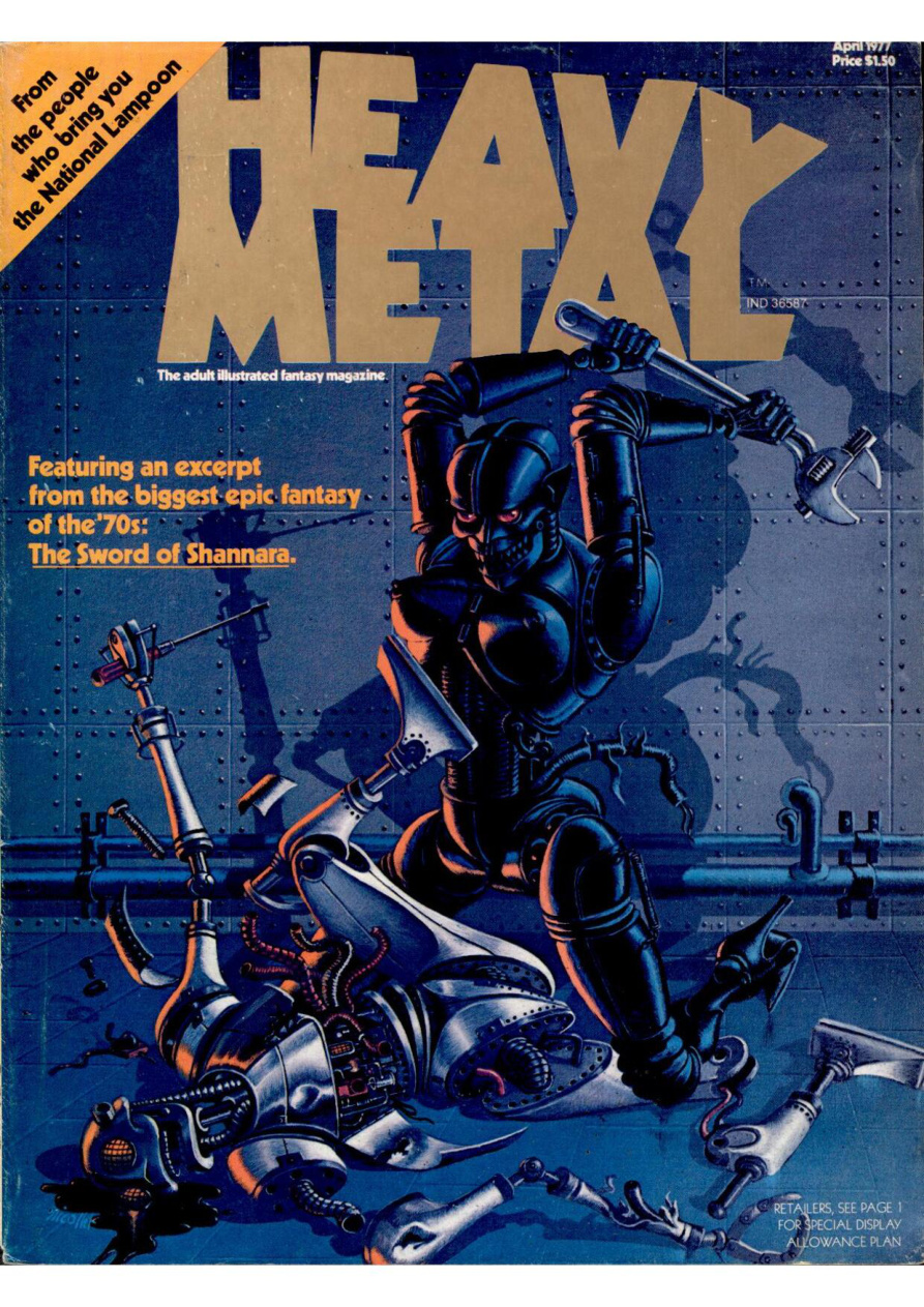 Heavy Metal 01 1977 04 Sean Kelly Kitap Kapağı