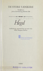 Hegel Danish Edition Oskar Borgman Hansen Kitap Kapağı