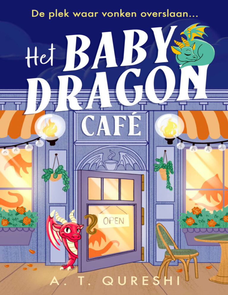 Het Baby Dragon Cafe Dutch Edition AT Qureshi Kitap Kapağı
