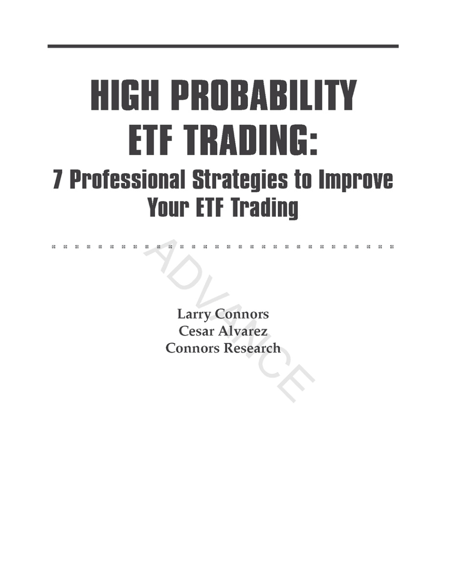 High Probability ETF Trading: 7 Professional Strategies PDF Download