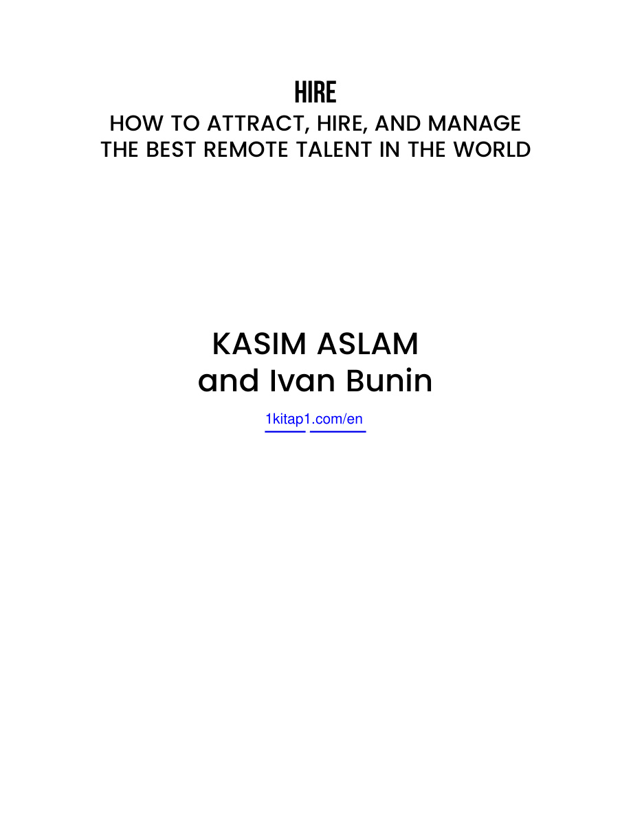 Hire: The Proven System for Finding Top Remote Talent PDF Download
