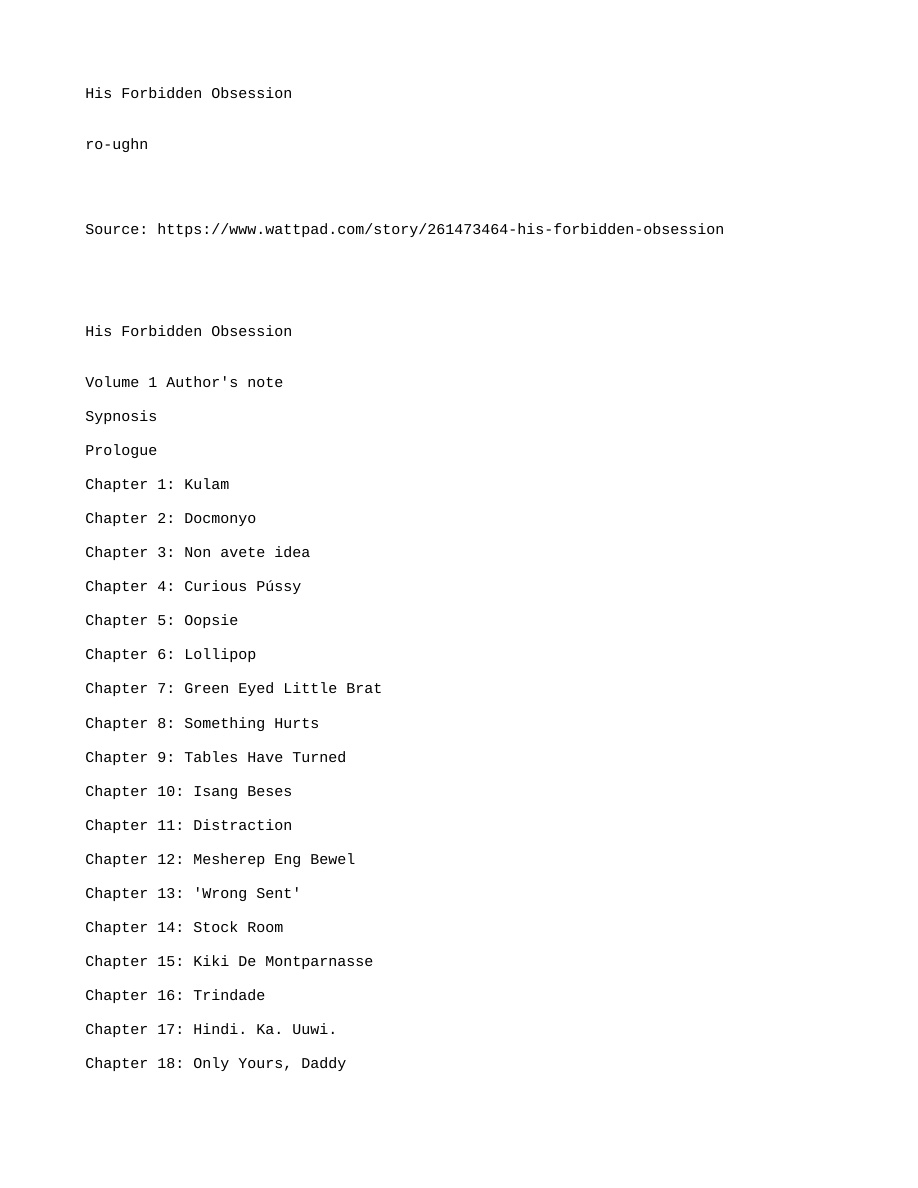 His Forbidden Obsession PDF Download