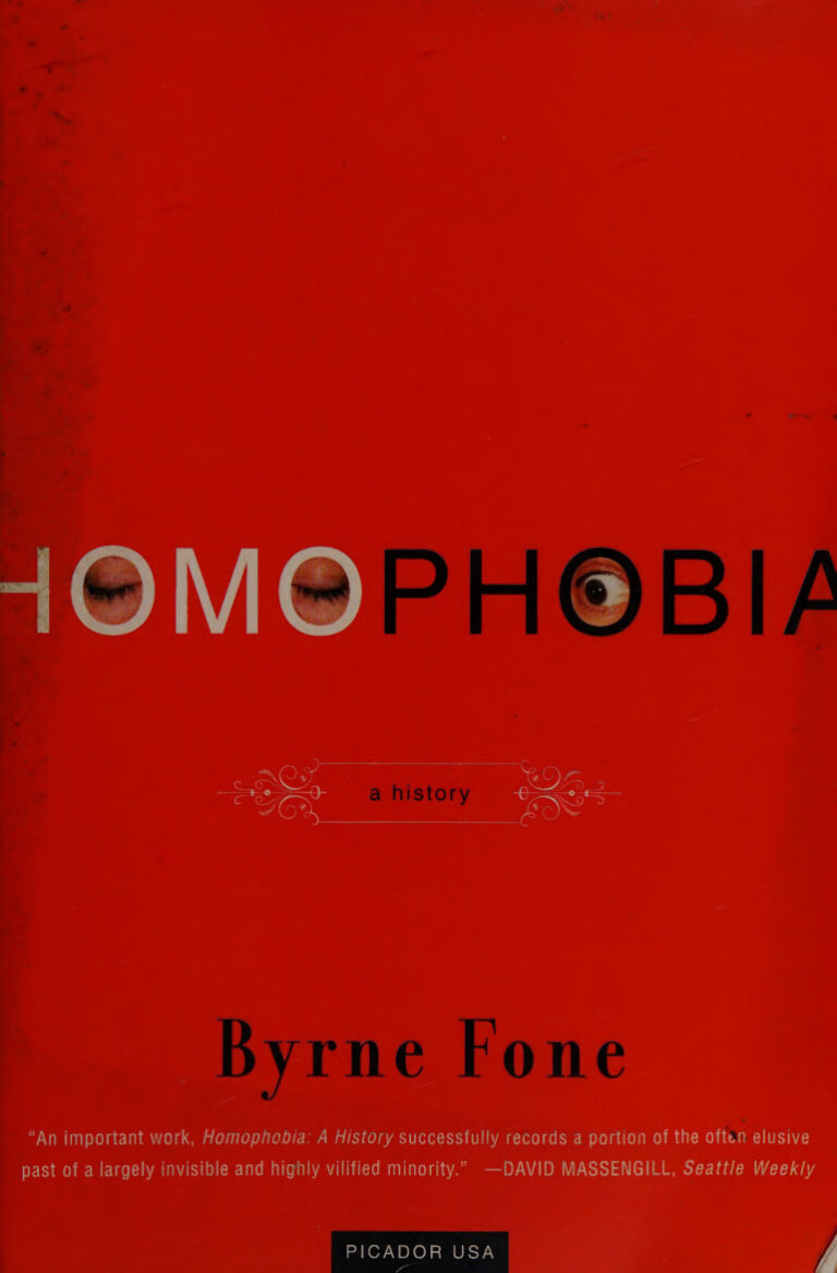 Homophobia A History Byrne Fone Kitap Kapağı