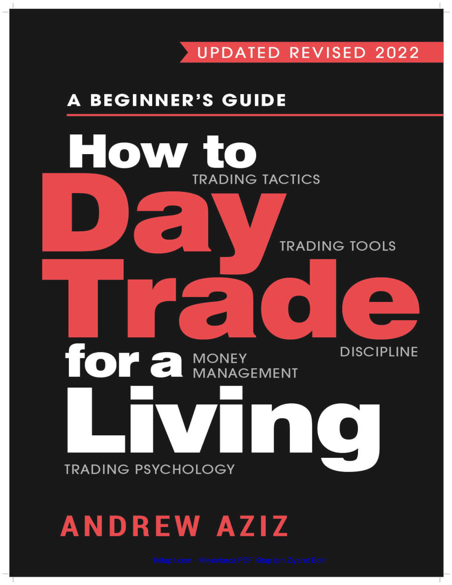 How to Day Trade for a Living A Beginners Guide to 240102 Kitap Kapağı