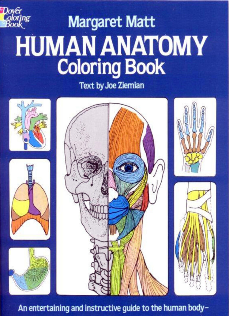 Human Anatomy Coloring Book Margaret Matt, Joe Z Library Kitap Kapağı