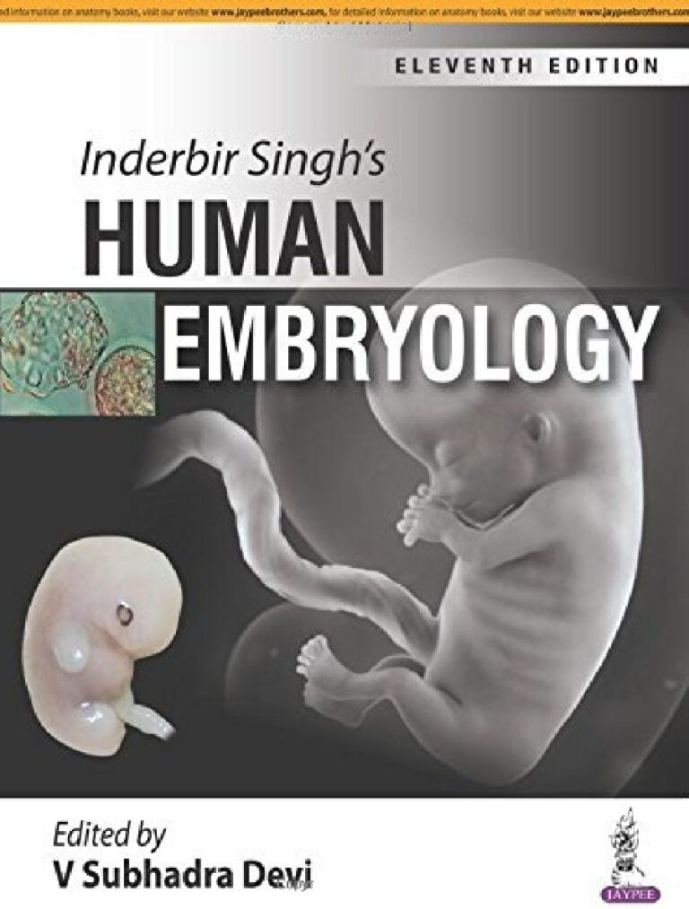Inderbir Singhs Human embryology Inderbir Singh V Subhadra Devi Kitap Kapağı