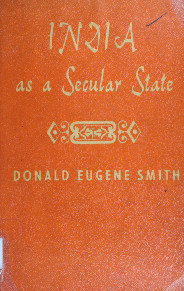 India as a Secular State Donald Eugene Smith Kitap Kapağı