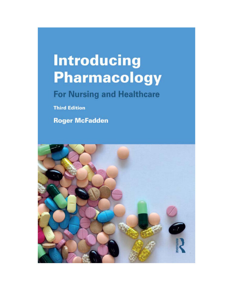 Introducing Pharmacology For Nursing and Healthcare 3rd edition Roger McFadden Kitap Kapağı