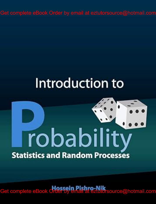 Introduction to Probability Statistics and Random Processes Hossein Pishro Nik Kitap Kapağı