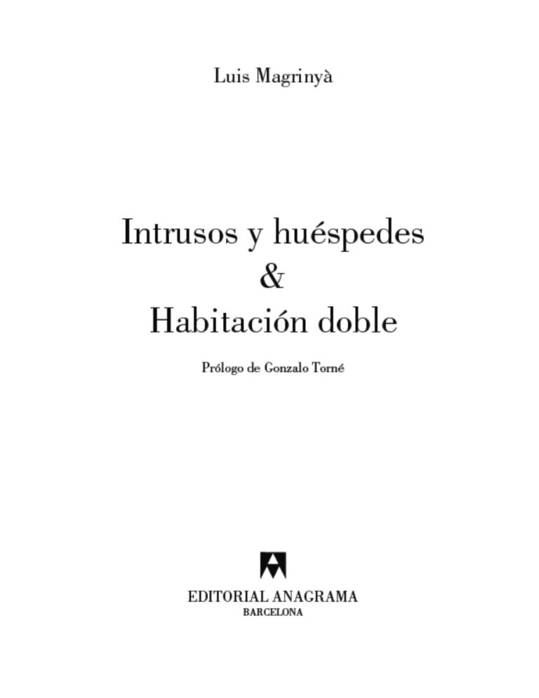 Intrusos y huespedes n Habitacion doble Spanish Edition Luis Magrinya Kitap Kapağı