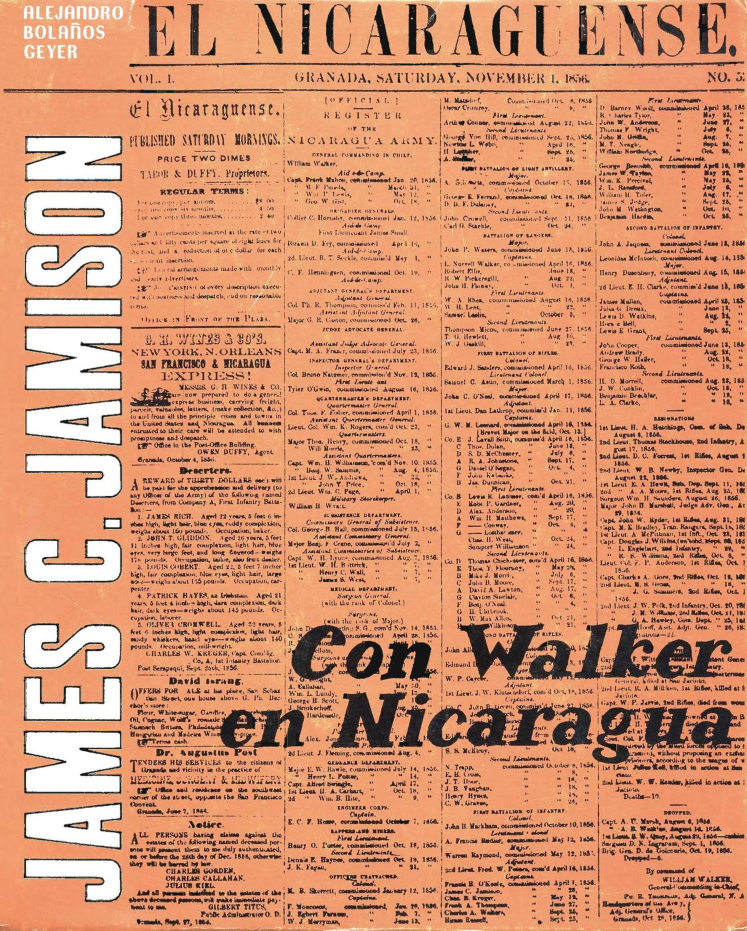 James C Jameson con Walker en Nicaragua Spanish Edition James C Jameson Kitap Kapağı