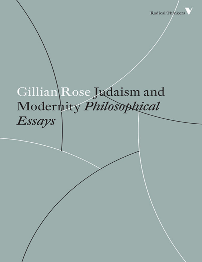Judaism and modernity philosophical essays Gillian rose Kitap Kapağı