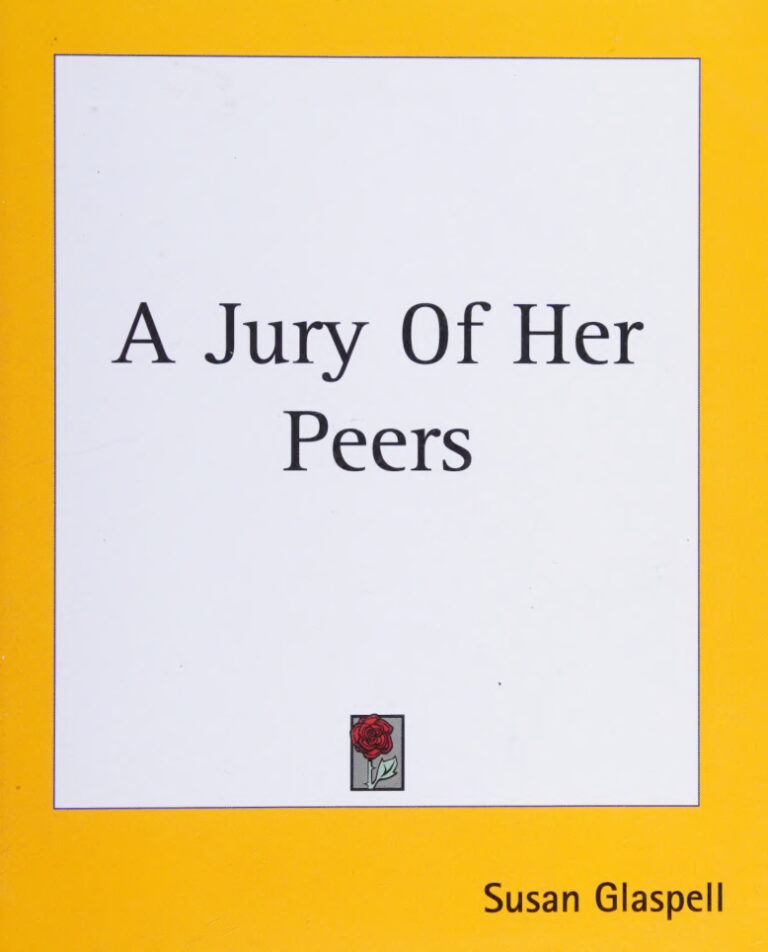 Jury of her peers Susan Glaspell Kitap Kapağı