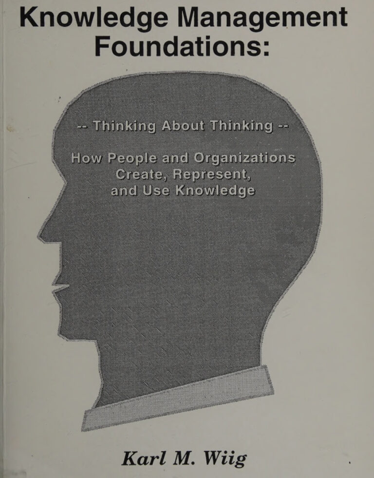 Knowledge management foundations Wiig Kitap Kapağı