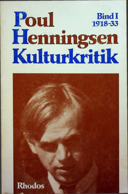 Kulturkritik Bd 1 Danish Edition Poul Henningsen Kitap Kapağı