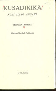 Kusadikika Shaaban Robert Kitap Kapağı