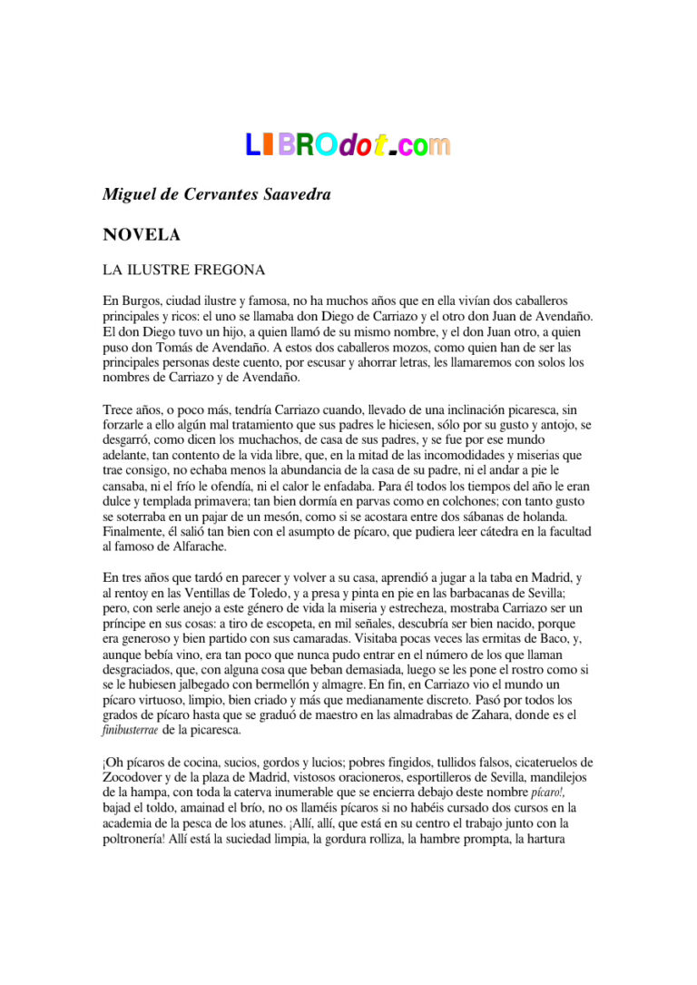 La Ilustre Fregona Spanish Edition Saavedra Miguel Kitap Kapağı