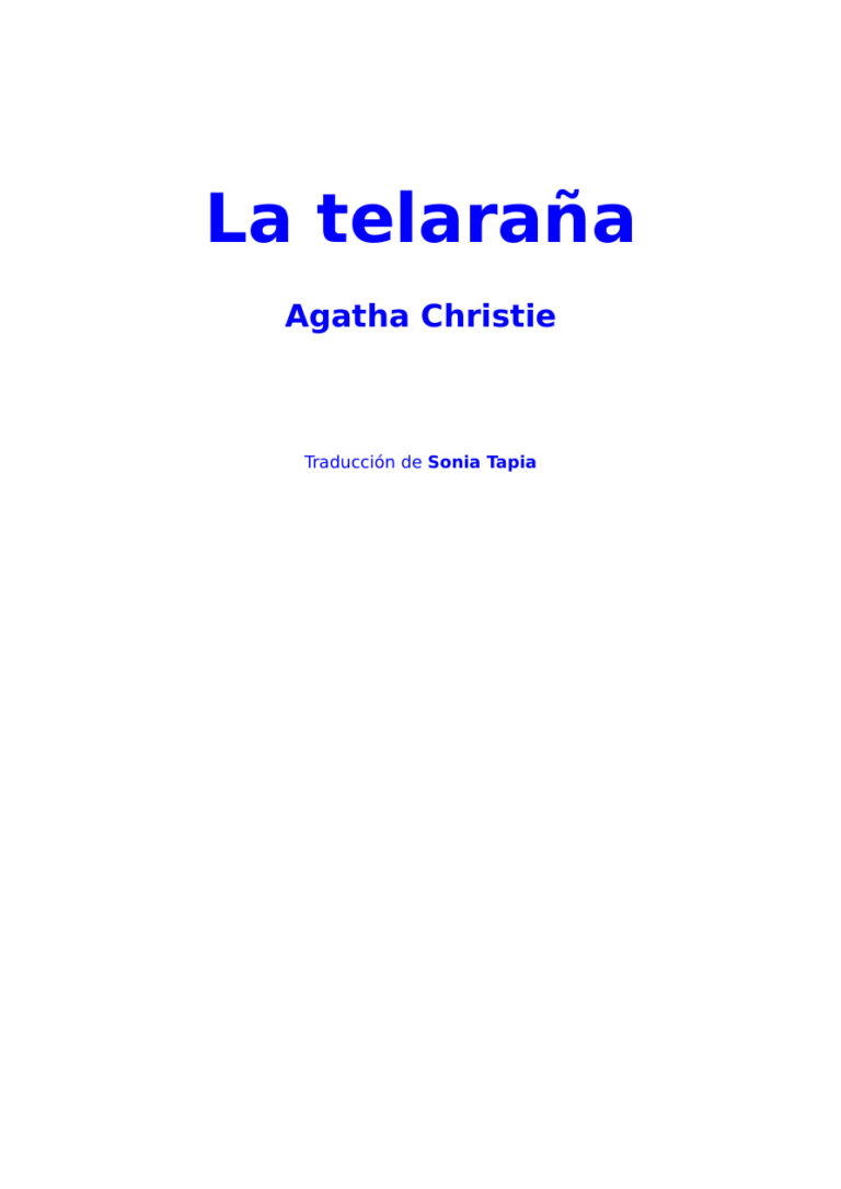 La Telarana Spanish Edition Christie Agatha Kitap Kapağı