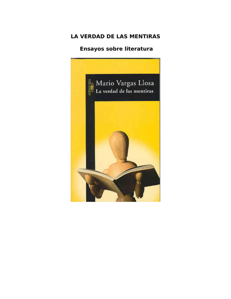 La Verdad De Las Mentiras Spanish Edition Vargas Mario Llosa Kitap Kapağı