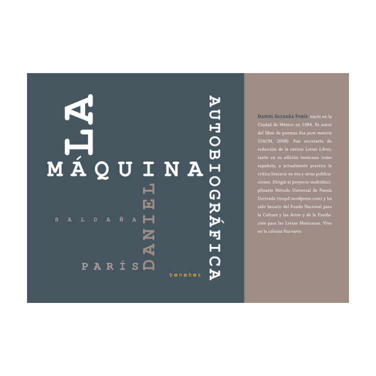 La maquina autobiografica Spanish Edition Daniel Saldana Paris Kitap Kapağı