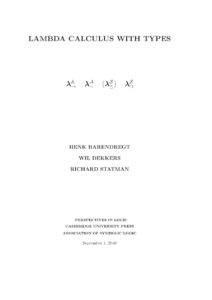 Lambda Calculus with Types Perspectives Kitap Kapağı