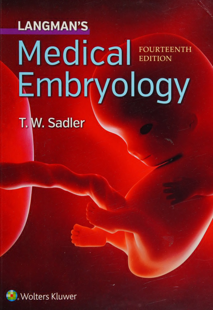 Langmans Medical Embryology 14th edition TW Sadler Kitap Kapağı
