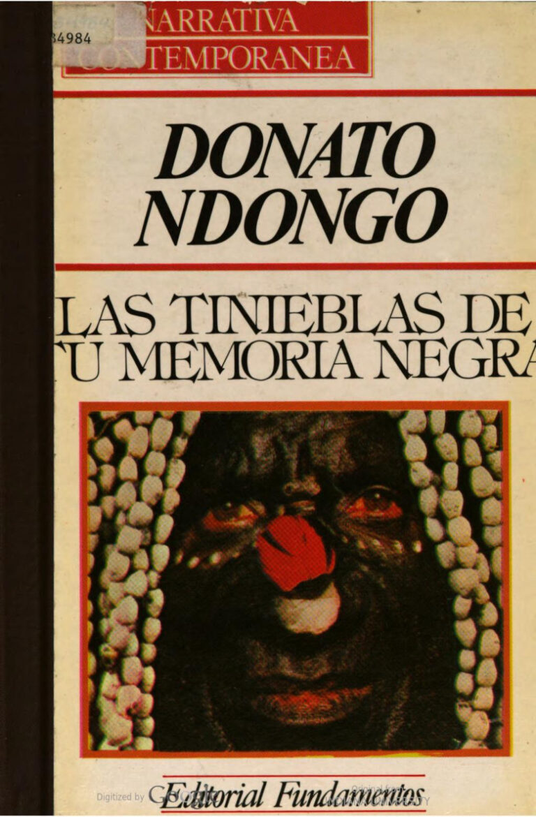 Las tinieblas de tu memoria negra Spanish Edition Donato Ndongo Bidyogo Kitap Kapağı