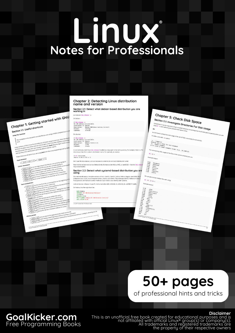Linux Notes for Professionals PDF Download