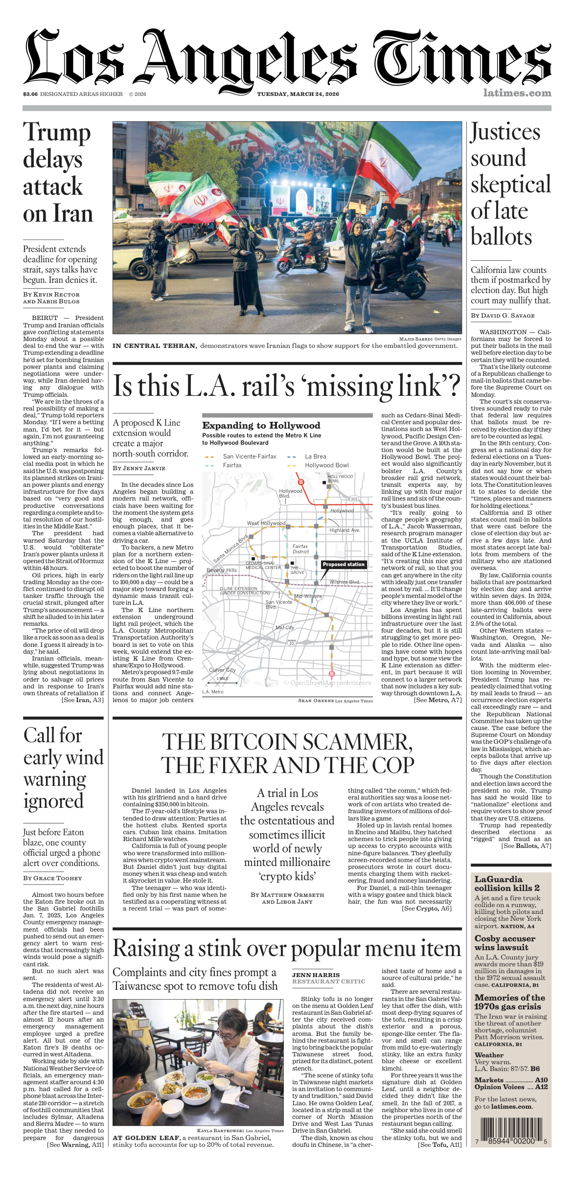 Los Angeles Times 24 March 2026 PDF Download