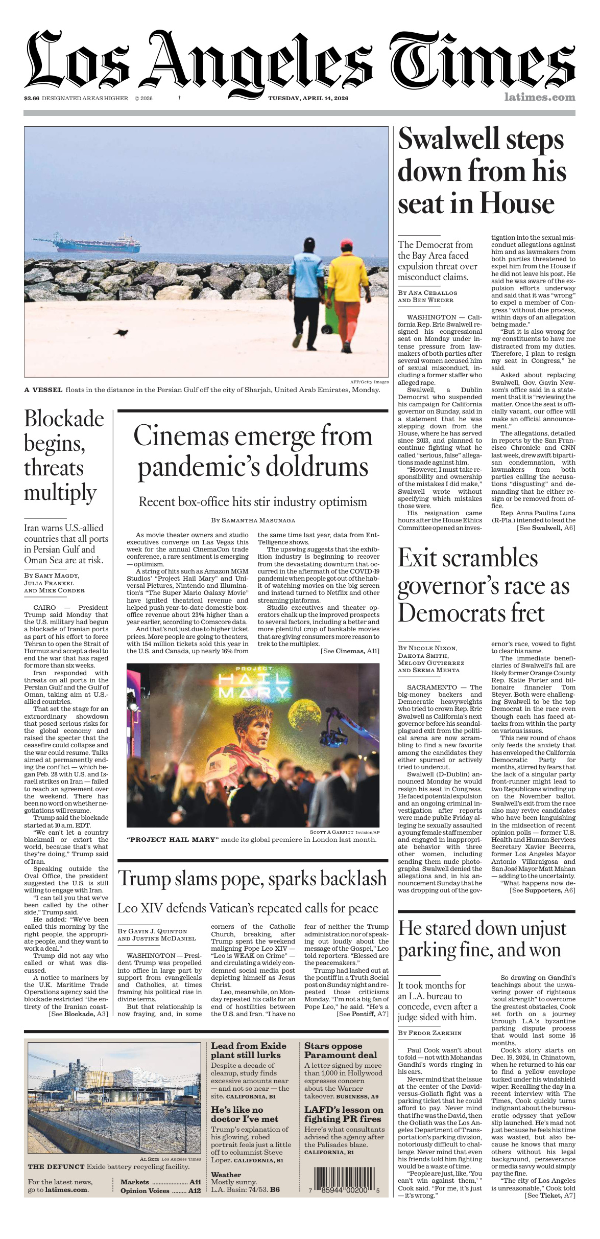 Los Angeles Times - April 14, 2026 PDF Download