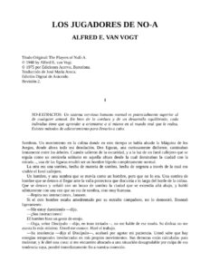 Los Jugadores de no A Spanish Edition Van Vogt Alfred E Kitap Kapağı