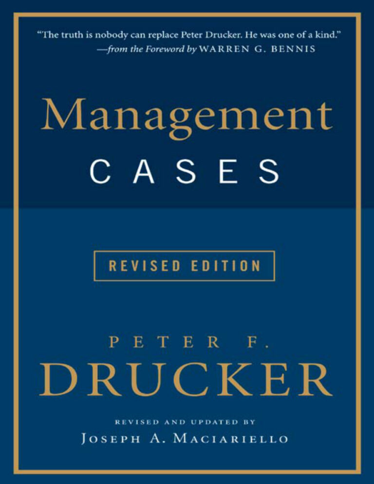 Management cases Peter drucker Kitap Kapağı