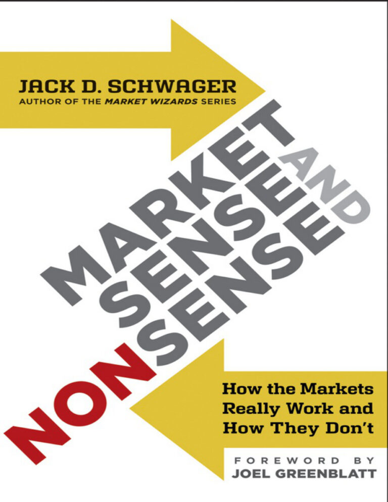 Market Sense and Nonsense Jack D.Schwager Kitap Kapağı