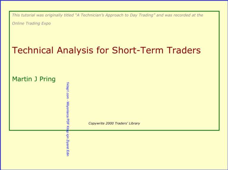 Martin J Pring Technical Analysis For Short Term T 240809 Kitap Kapağı