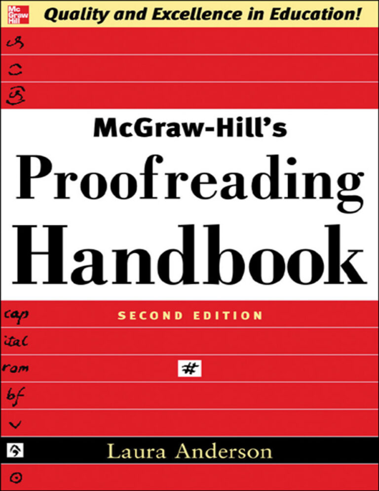 McGraw Hills Proofreading Handbook Laura Anderson Kitap Kapağı