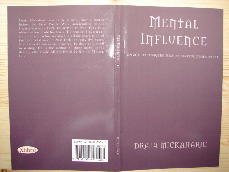 Mental Influence Magical Techniques Used to Control Other People Draja Mickaharic Kitap Kapağı