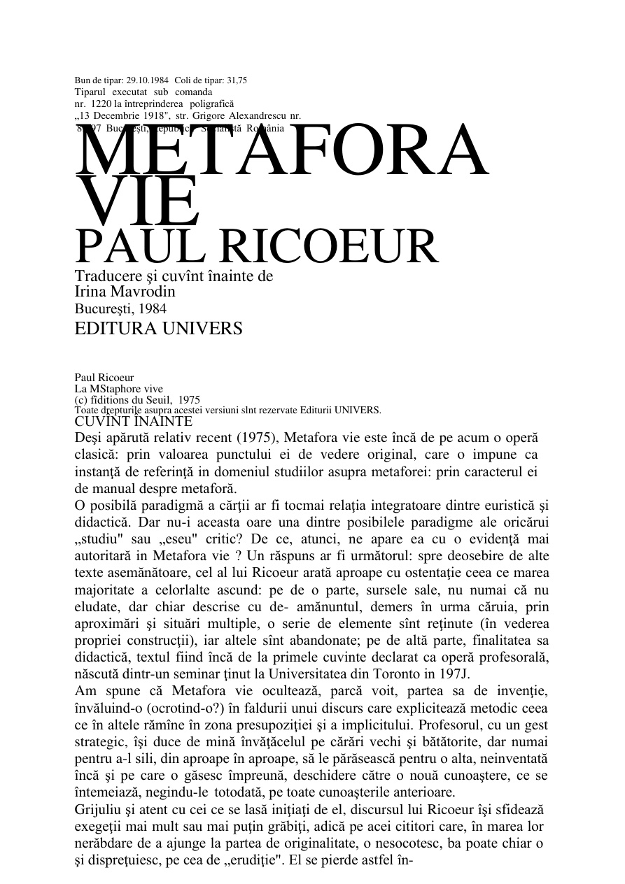 Metafora vie PDF Download